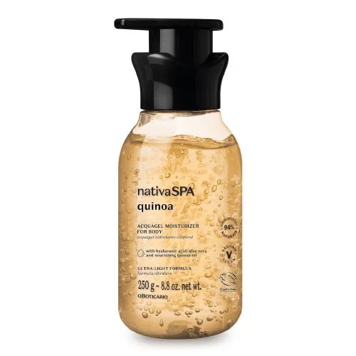 Acquagel Hidratante Corporal Nativa SPA Quinoa, 250g - O Boticário Dev - CORPO E BANHO - Nativa SPA - 8440 - 7891033628377 - Acquagel Hidratante Corporal Nativa SPA Quinoa, 250g